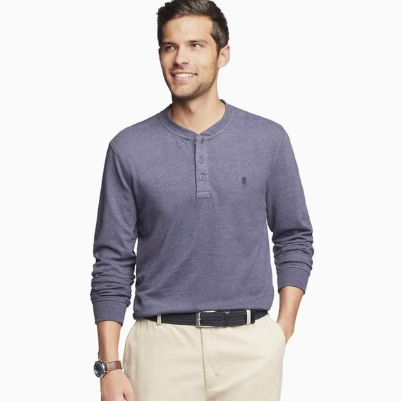 Izod Saltwater Henley Peacoat - XXL - Picture 1 of 4